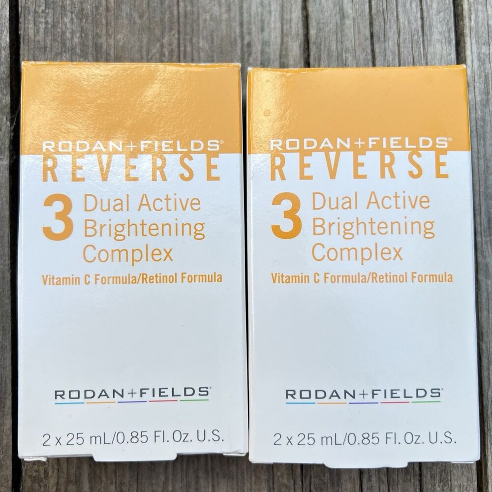 Rodan and Fields Reverse Step 3 Dual Active Brightening Complex 2x 25ml Sealed